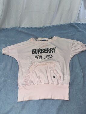Burberry Light Pink Blue Label Logo Sweatshirt